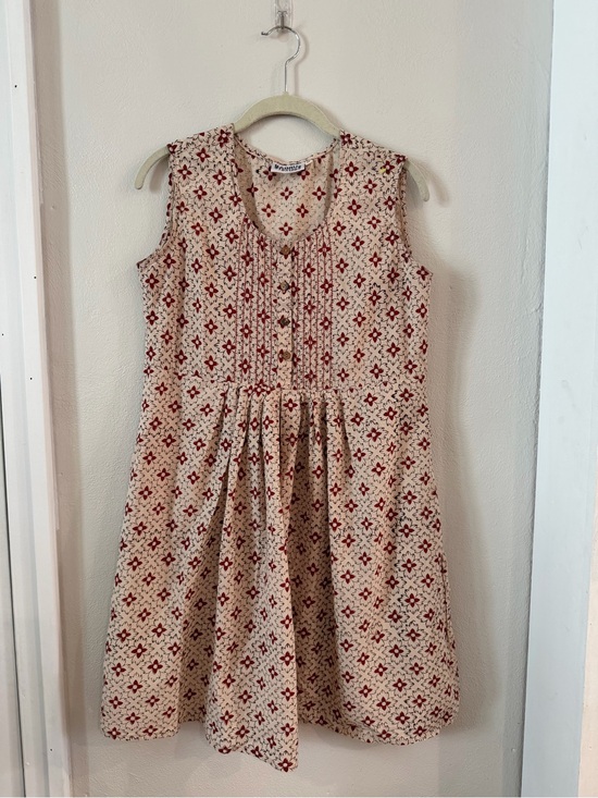 Magnolia Dresses & Skirts - Bagru Cotton Block Print Midi Dress | Boho Cottagecore Floral | Size M